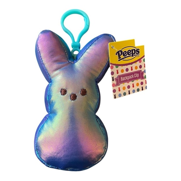 Peeps Other - Peeps Purple Iridescent Bunny Backpack Clip Metallic Keychain Collectible Toy